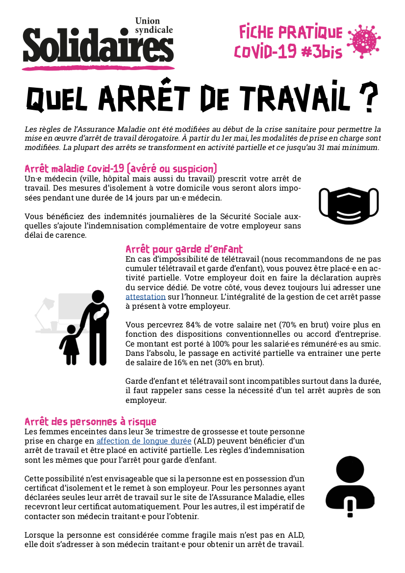 fiche pratique covid-19 arrêt de travail 