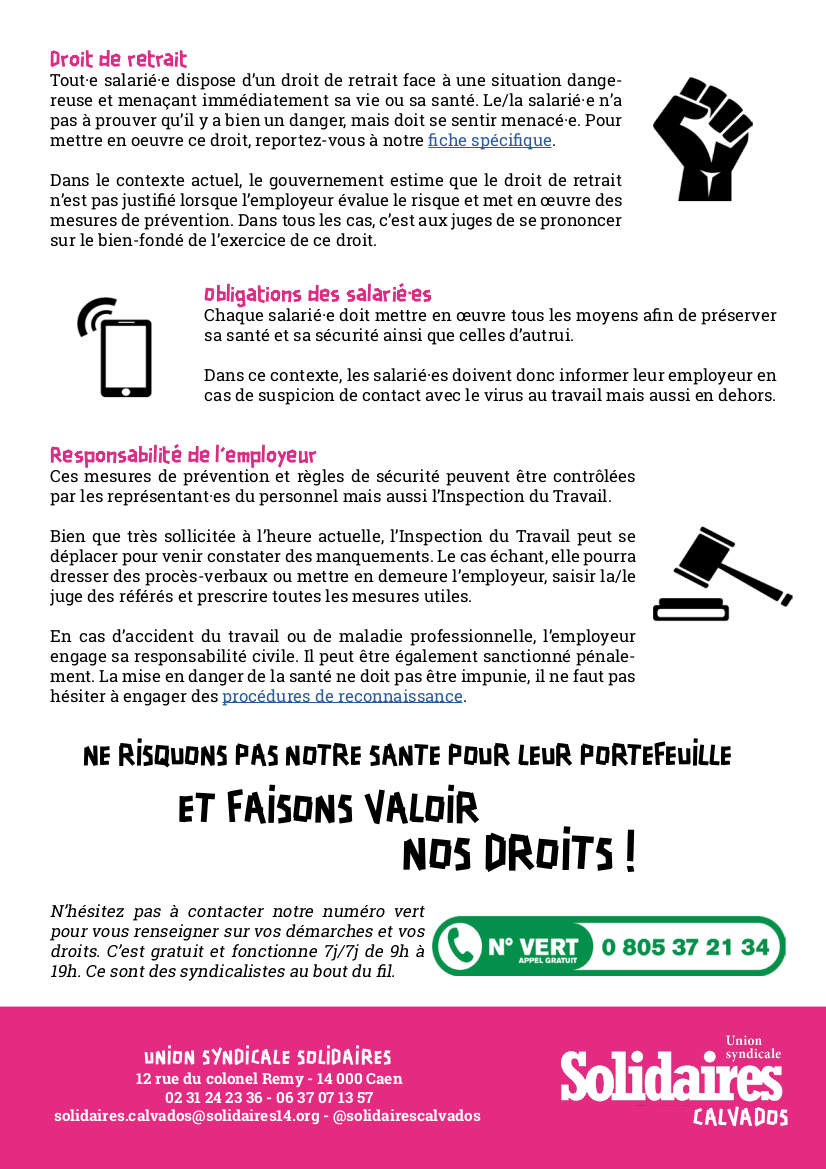 fiche pratique covid-19 protection au travail