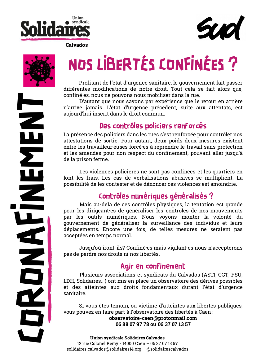 tract corona liberté - avril 2020