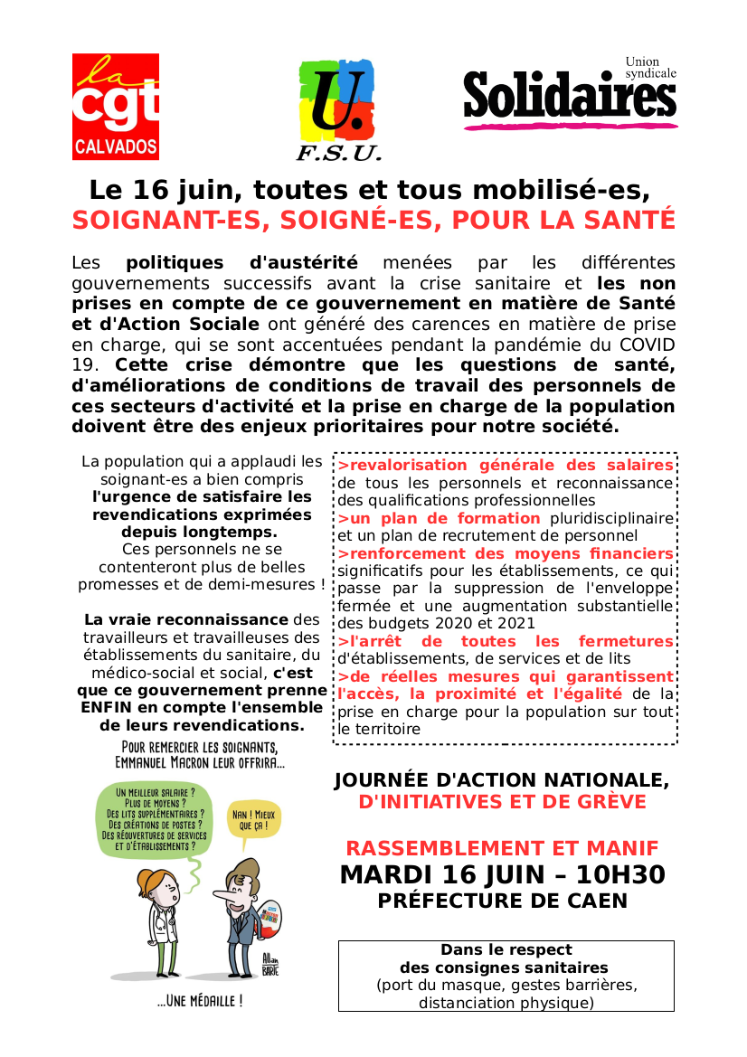 tract intersyndical - 16 juin 2020