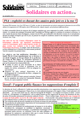 Solidaires en action n°81