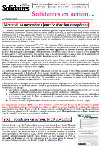 Solidaires en action n°86