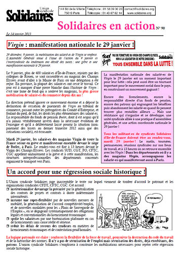 Solidaires en action - 13 janvier 2013