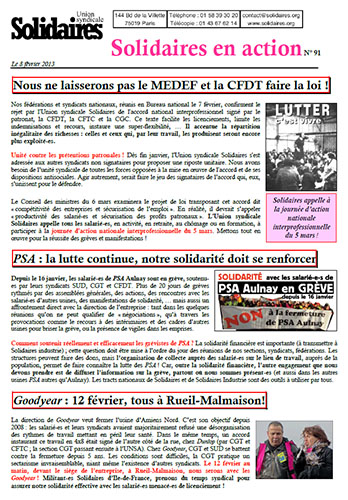 Solidaires en action - 8 février 2013