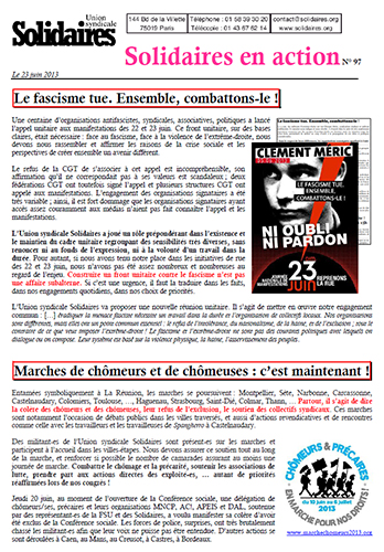 Solidaires en action - 23 juin 2013