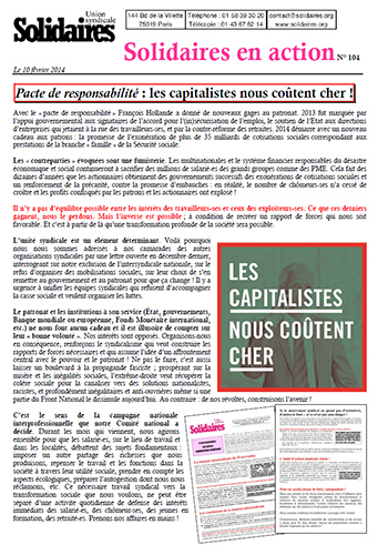 Solidaires en action n°104