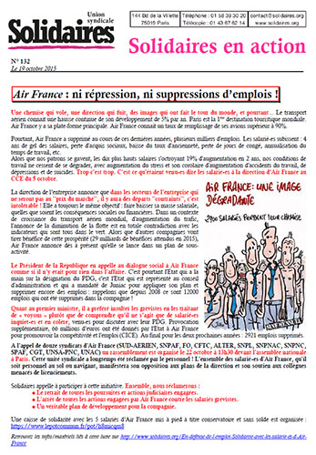 Journal de l'Union Syndicale Solidaires